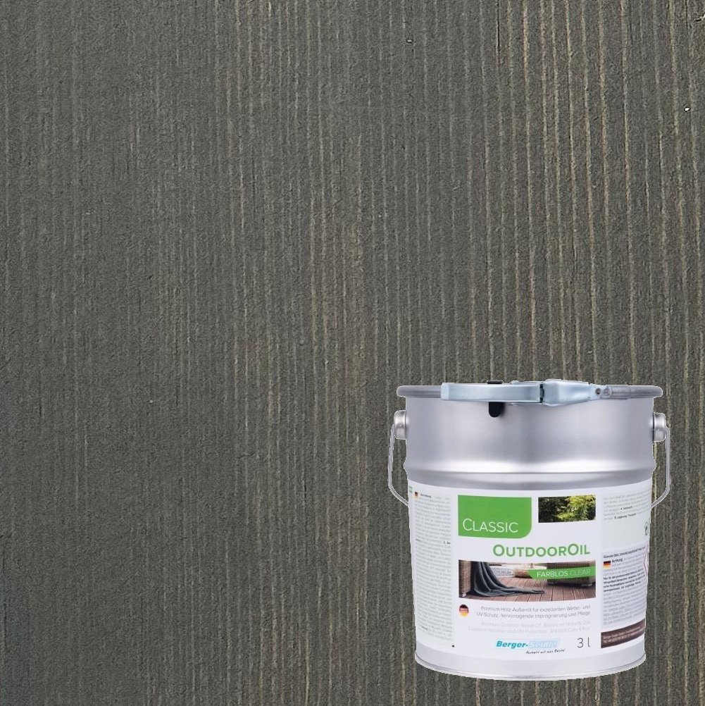 Масло для дерева Berger-Seidle OutdoorOil цвет Basalt grey / Basaltgrau полуматовое 3 л